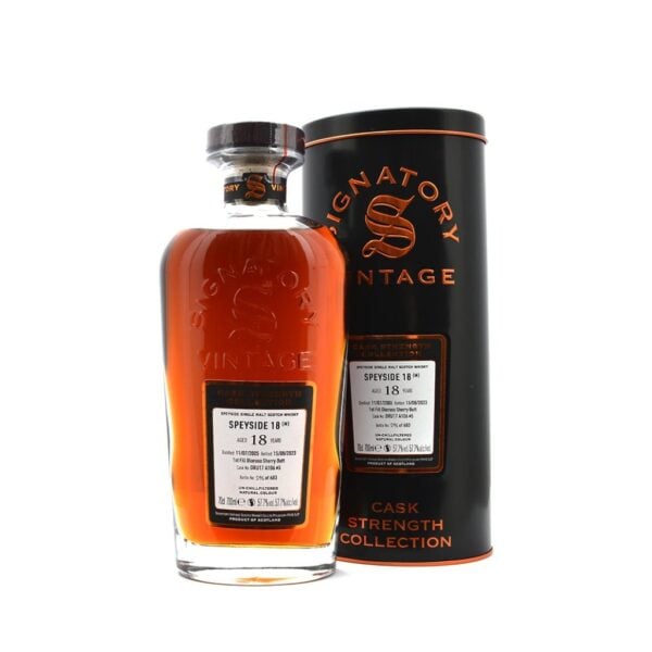 Speyside (M) 18 yo (2005/2023), Signatory Vintage – Cask Strength (Sherry Butt), 57.7%