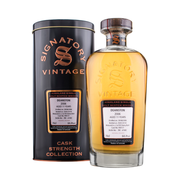 Deanston 11 yo (2006/2018), Signatory Vintage - Cask Strength (1st Fill Sherry), 64.4%