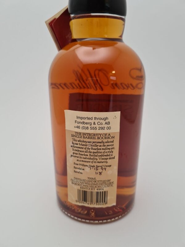 Evan Williams Single Barrel 1994, 43.3% - Image 2