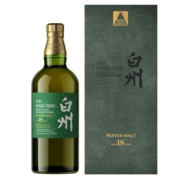 Hakushu 18 yo (bottled 2023), 100th Anniversary – Peated Malt, 48%