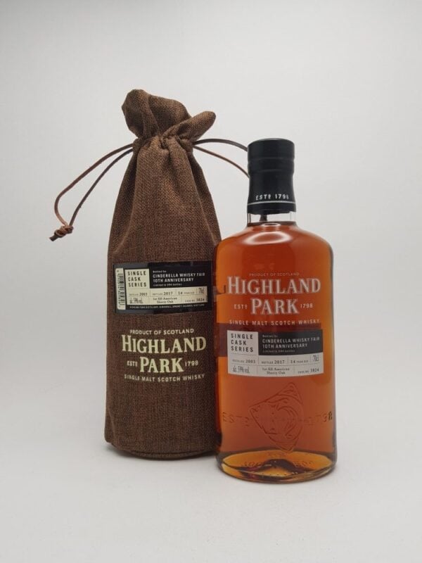 Highland Park 14 yo (2003/2017), Single Cask Cinderella Whisky Fair (#3824), 59%