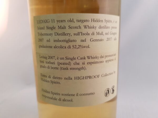 Ledaig 11 yo (2007/2019), Hidden Spirits - Highproof, 52.2% - Image 3