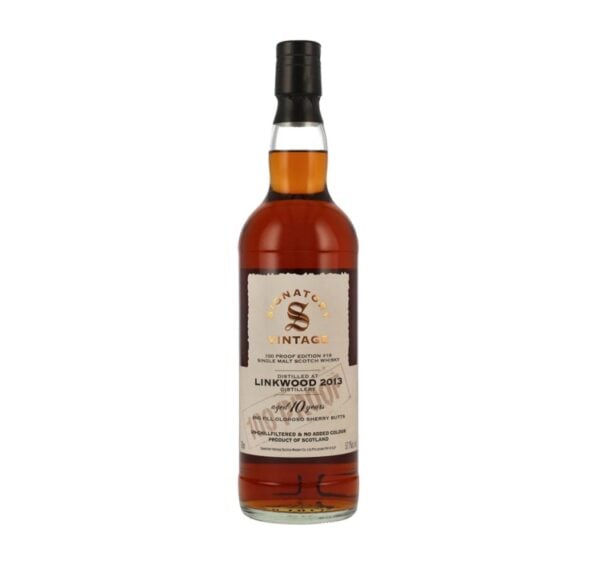 Linkwood 10 yo (2013), Signatory – 100 Proof Edition #19 (Oloroso), 57.1%