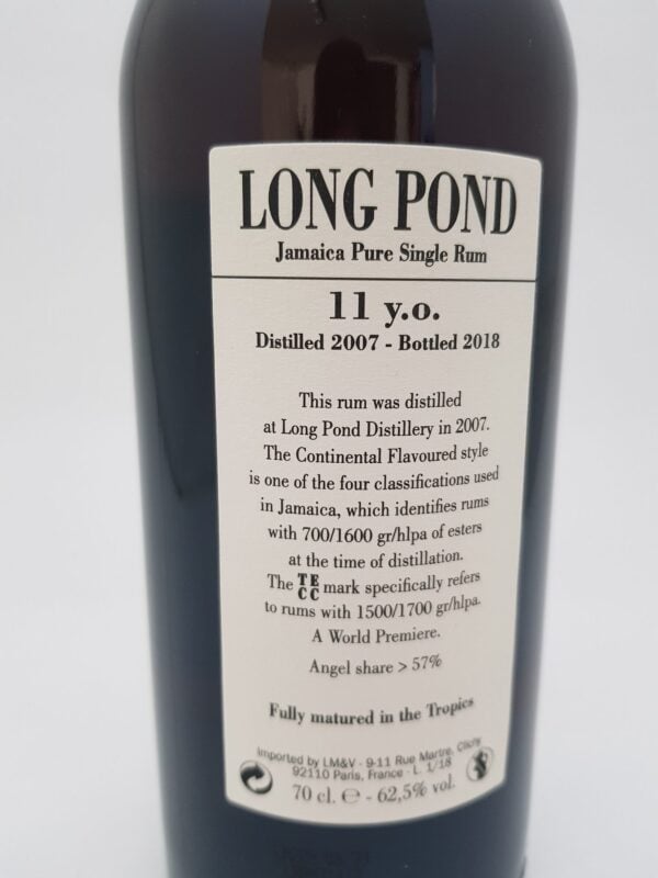 Long Pond 11 yo (2007), TECC - National Rums of Jamaica, 62.5% - Image 5