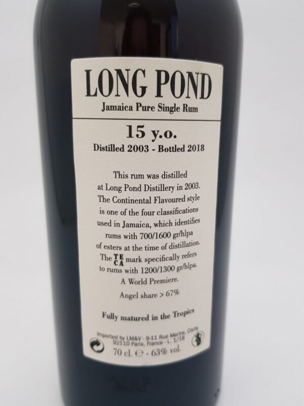 Long Pond 15 yo (2003), TECA - National Rums of Jamaica, 63% - Image 5