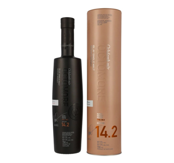 Octomore 14.2 (Bruichladdich), 128.9 PPM Islay Single Malt, 57.7%