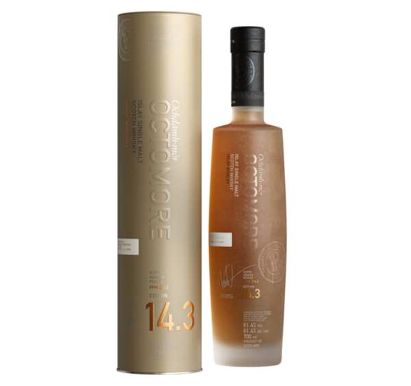 Octomore 14.3 (Bruichladdich), 214.2 PPM Islay Single Malt, 61.4%