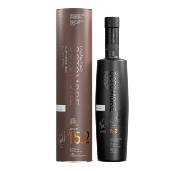 Octomore 15.2 (Bruichladdich), 108.2 PPM Islay Single Malt, 57.9%