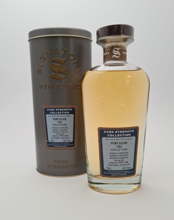 Port Ellen 25 yo (1982/2007), Signatory - Cask Strength Collection (cask #645), 60.1%