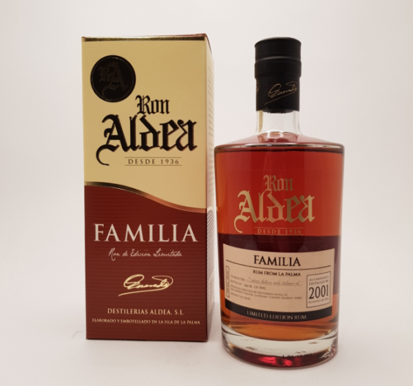 Ron Aldea Familia, Vintage 2001 (flasket 2016), 40%